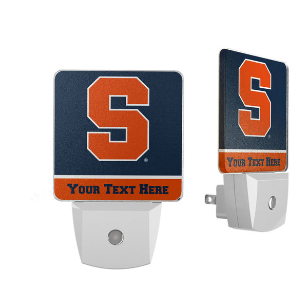 Syracuse University Orange Personalized Endzone Solid Night Light 2-Pack