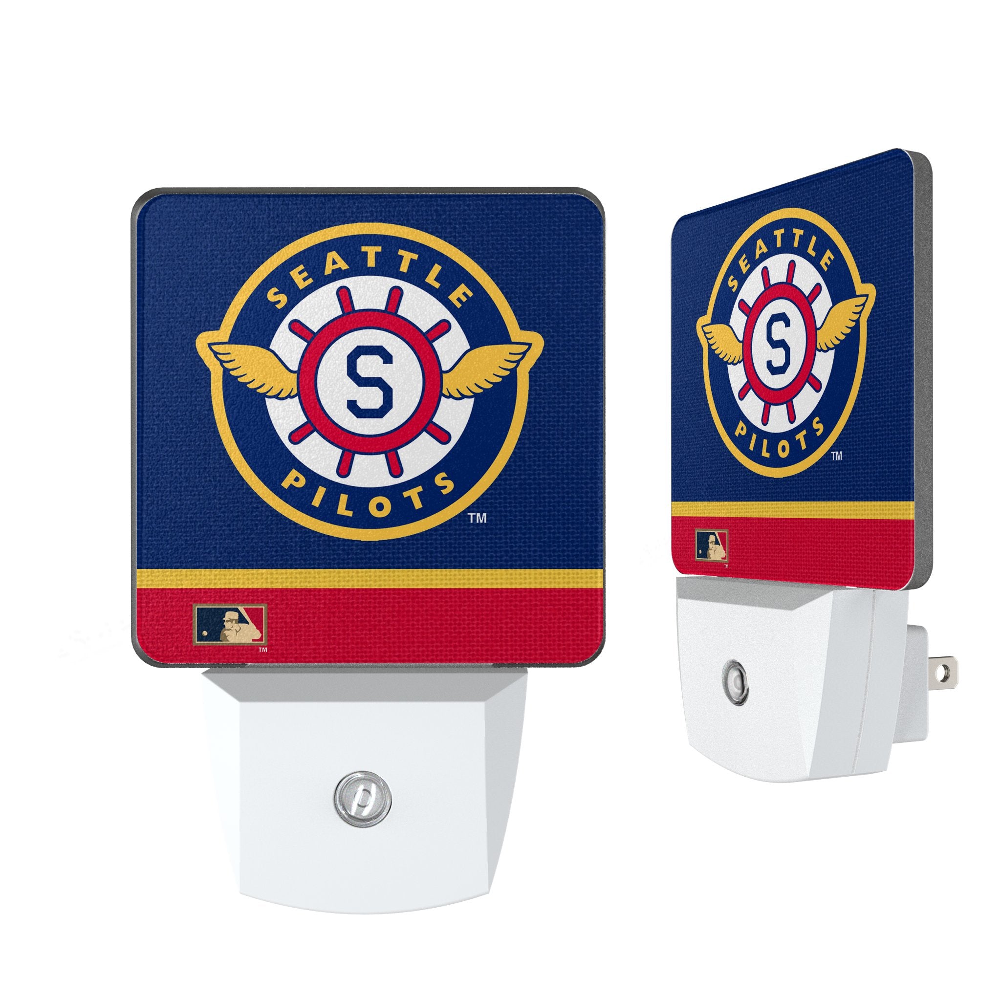 Seattle Pilots 1969 - Cooperstown Collection Stripe Night Light 2-Pack