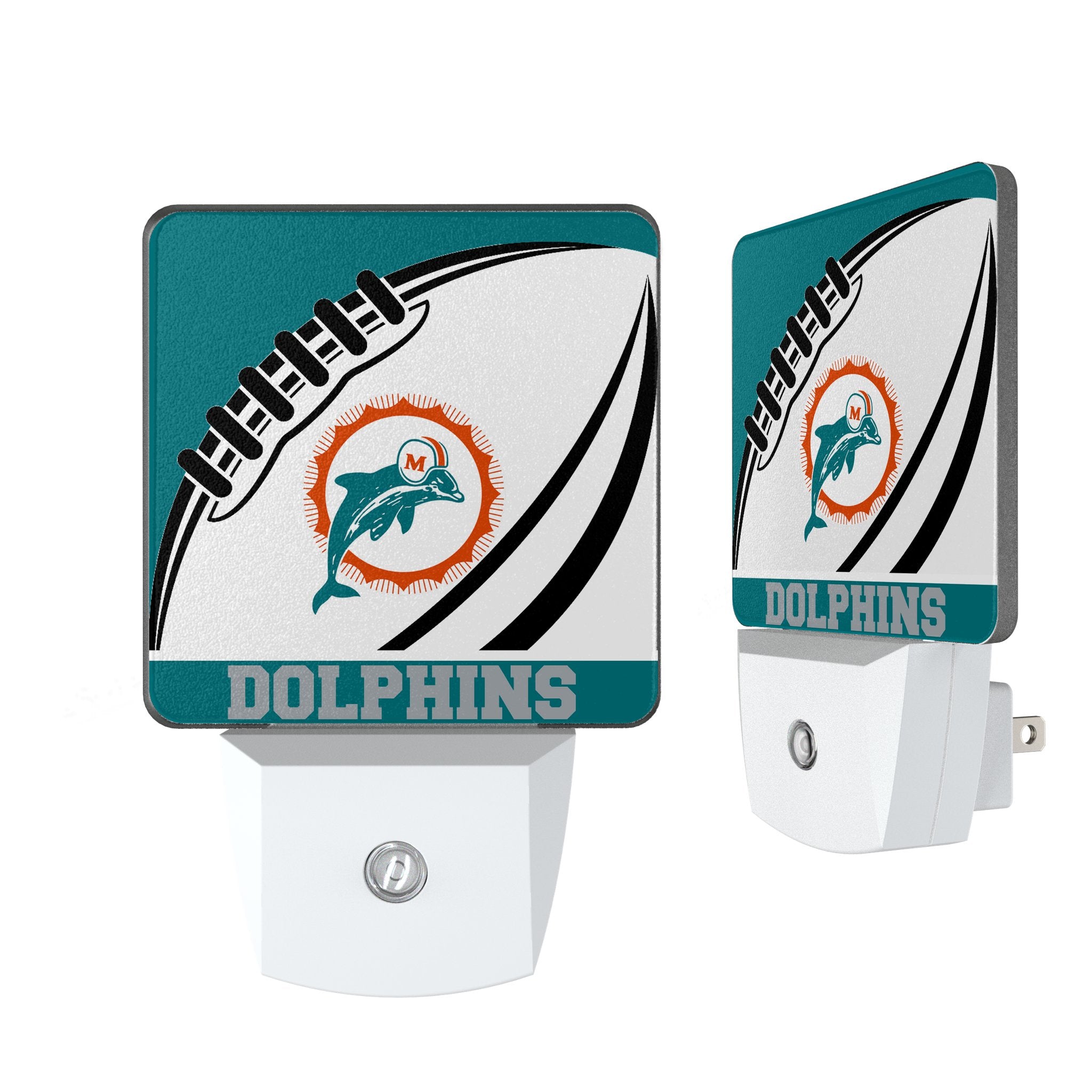 Miami Dolphins 1966-1973 Historic Collection Passtime Night Light 2-Pack