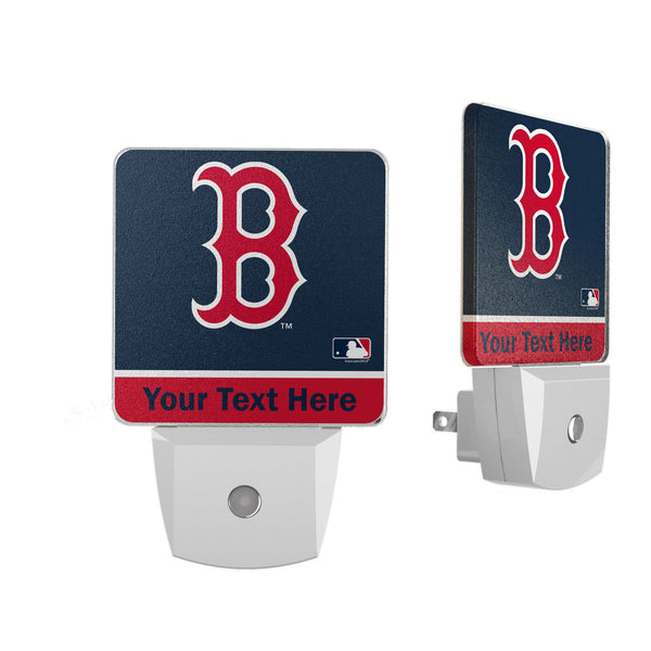 Boston Red Sox Personalized Endzone Solid Night Light 2-Pack
