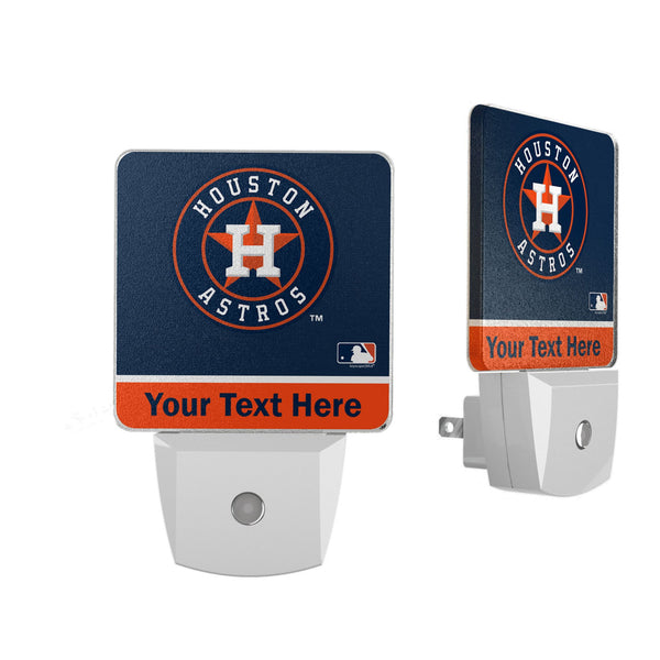 Houston Astros Personalized Endzone Solid Night Light 2-Pack