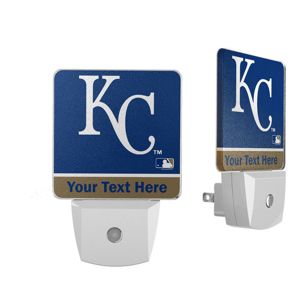 Kansas City Royals Personalized Endzone Solid Night Light 2-Pack