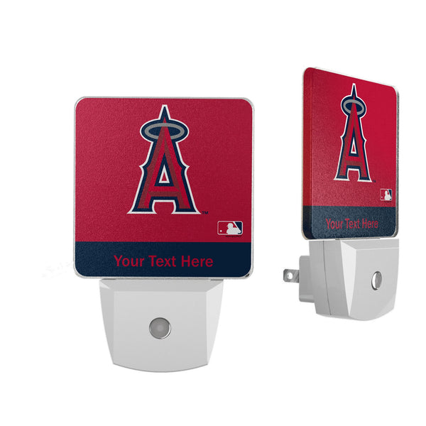 Los Angeles Angels Personalized Endzone Solid Night Light 2-Pack