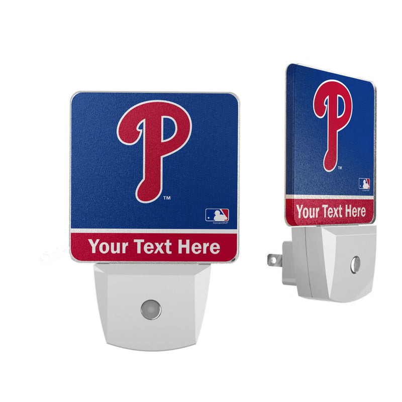 Philadelphia Phillies Personalized Endzone Solid Night Light 2-Pack