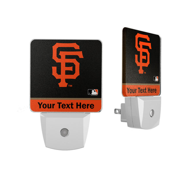 San Francisco Giants Personalized Endzone Solid Night Light 2-Pack