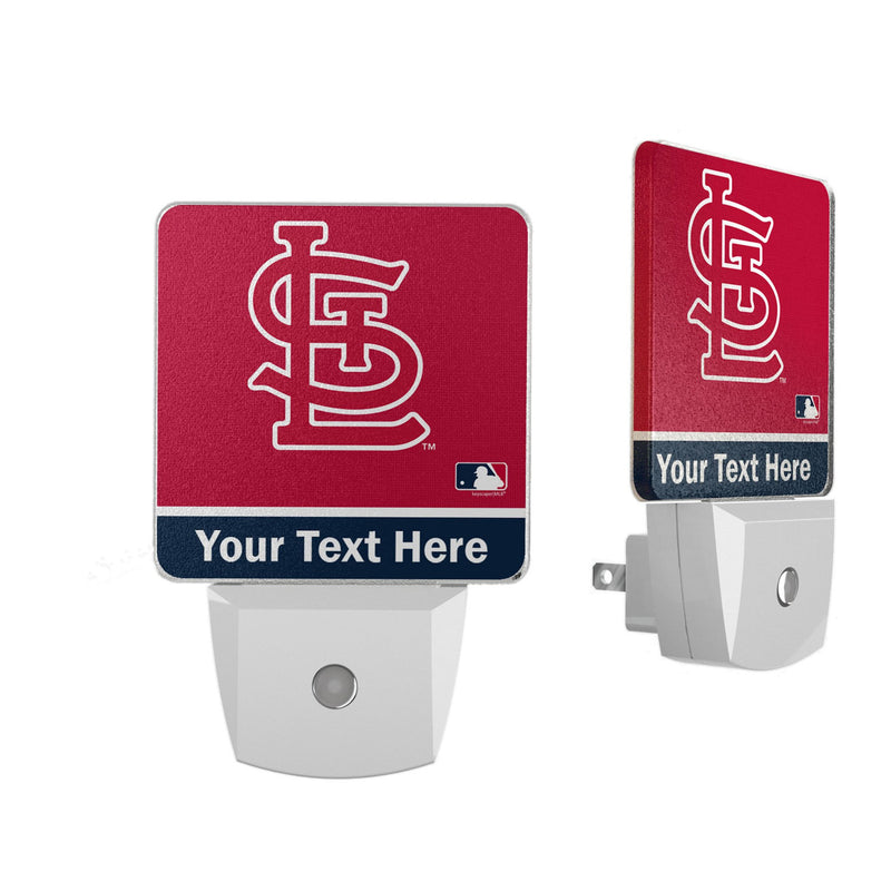 St Louis Cardinals Personalized Endzone Solid Night Light 2-Pack