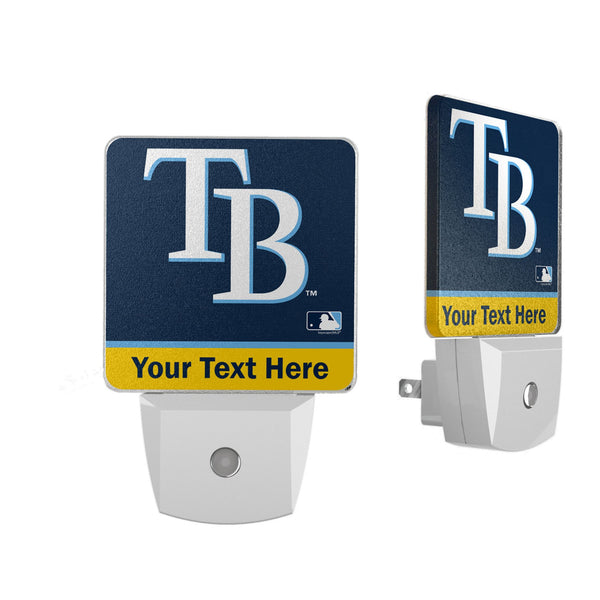 Tampa Bay Rays Personalized Endzone Solid Night Light 2-Pack
