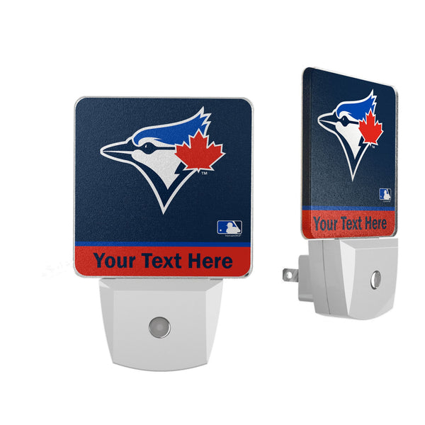Toronto Blue Jays Personalized Endzone Solid Night Light 2-Pack