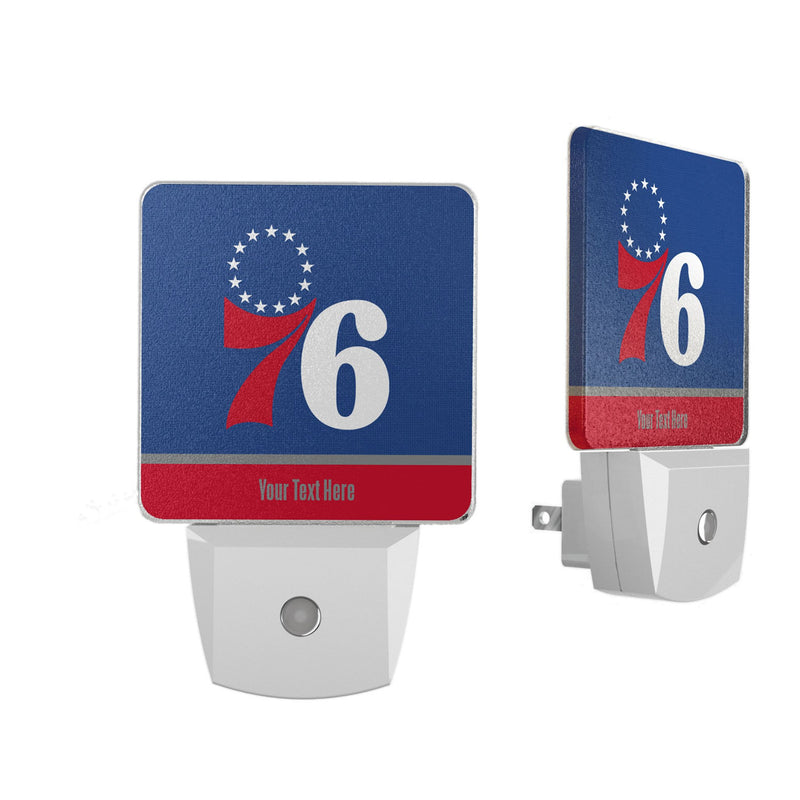 Philadelphia 76ers Personalized Endzone Solid Night Light 2-Pack