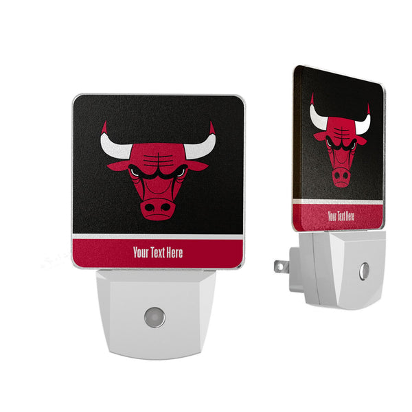Chicago Bulls Personalized Endzone Solid Night Light 2-Pack