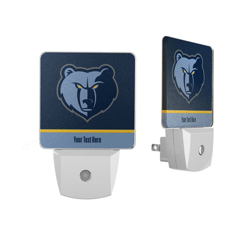 Memphis Grizzlies Personalized Endzone Solid Night Light 2-Pack