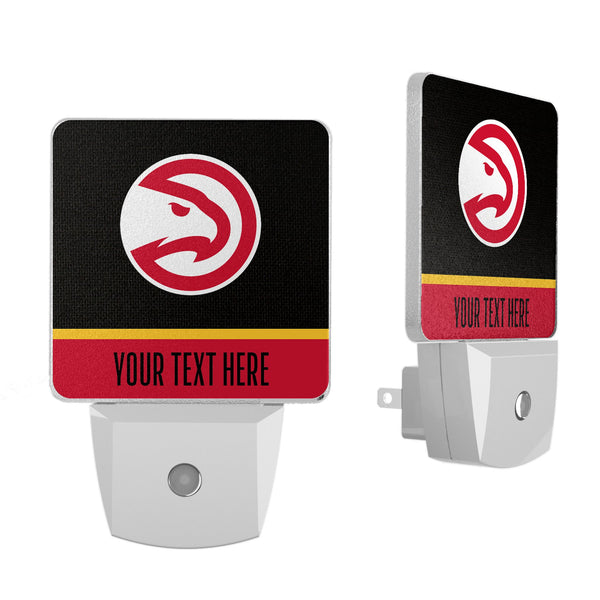 Atlanta Hawks Personalized Endzone Solid Night Light 2-Pack