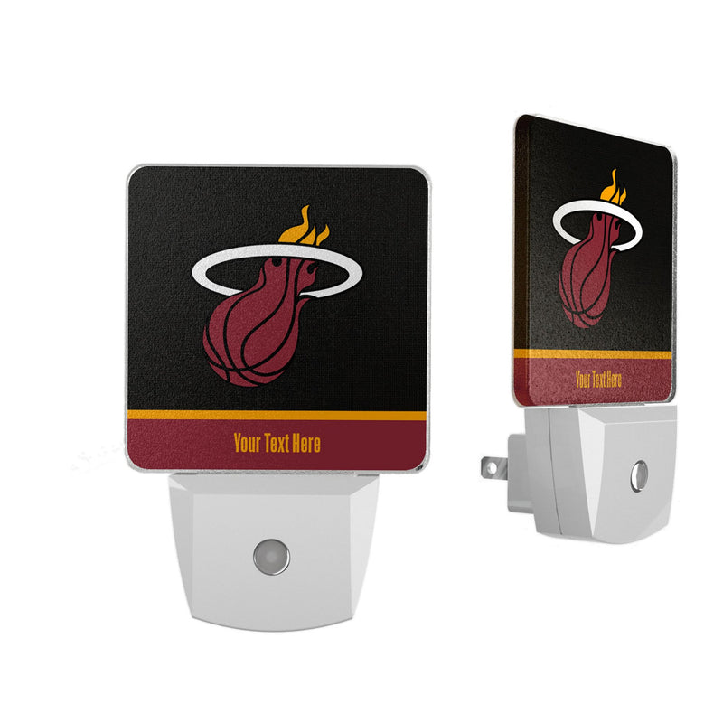 Miami Heat Personalized Endzone Solid Night Light 2-Pack