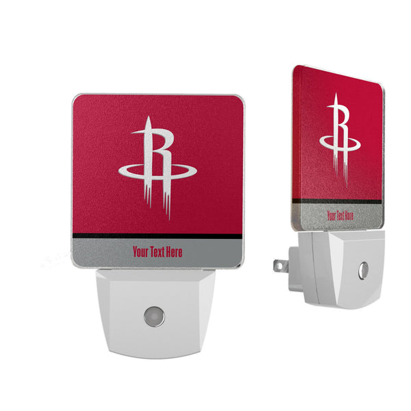 Houston Rockets Personalized Endzone Solid Night Light 2-Pack