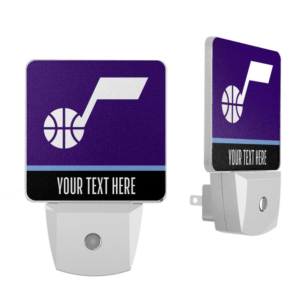 Utah Jazz Personalized Endzone Solid Night Light 2-Pack