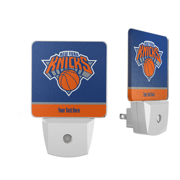 New York Knicks Personalized Endzone Solid Night Light 2-Pack