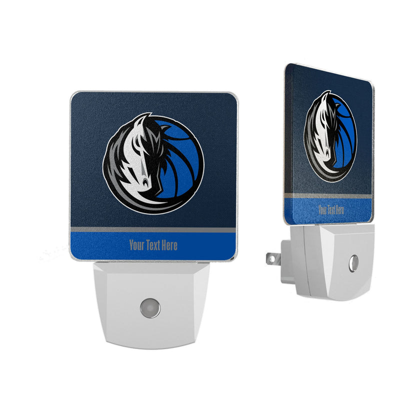 Dallas Mavericks Personalized Endzone Solid Night Light 2-Pack