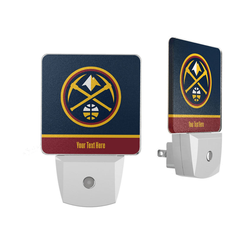 Denver Nuggets Personalized Endzone Solid Night Light 2-Pack