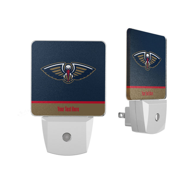 New Orleans Pelicans Personalized Endzone Solid Night Light 2-Pack