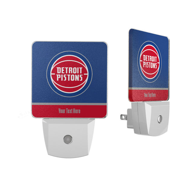Detroit Pistons Personalized Endzone Solid Night Light 2-Pack