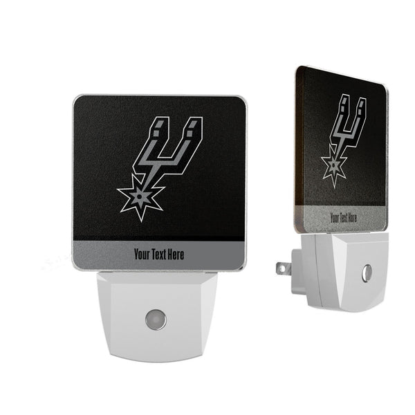 San Antonio Spurs Personalized Endzone Solid Night Light 2-Pack