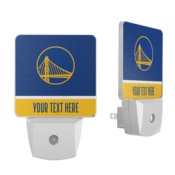 Golden State Warriors Personalized Endzone Solid Night Light 2-Pack