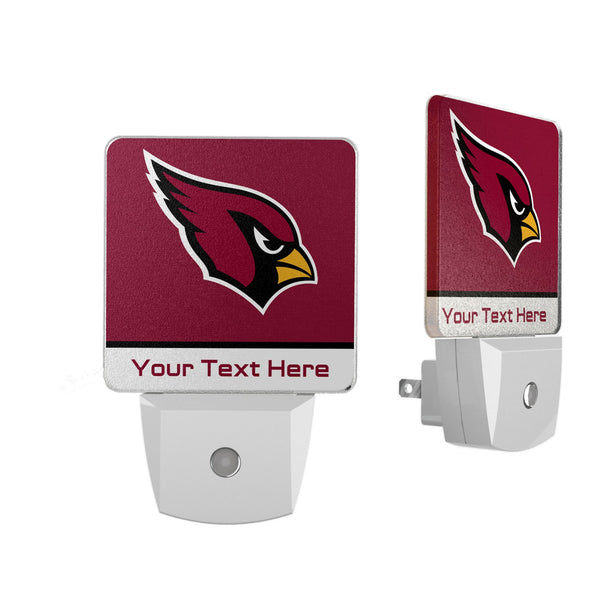 Arizona Cardinals Personalized Endzone Solid Night Light 2-Pack
