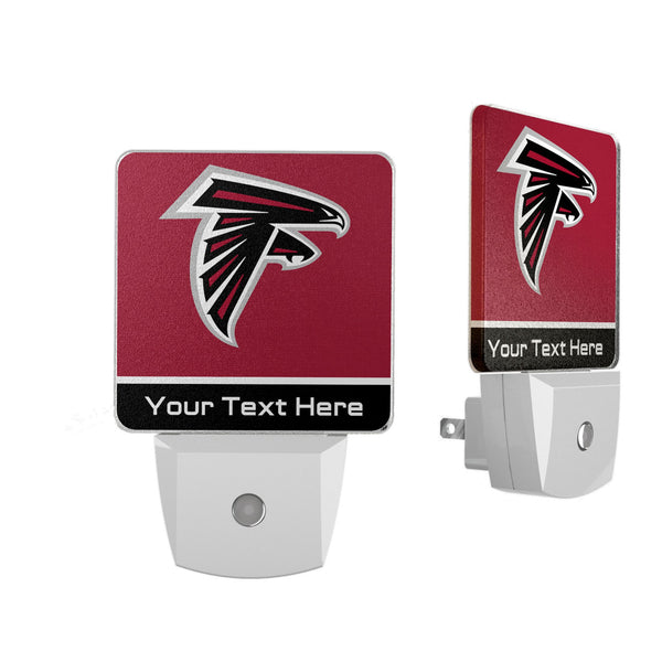 Atlanta Falcons Personalized Endzone Solid Night Light 2-Pack