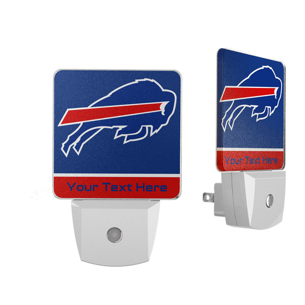 Buffalo Bills Personalized Endzone Solid Night Light 2-Pack