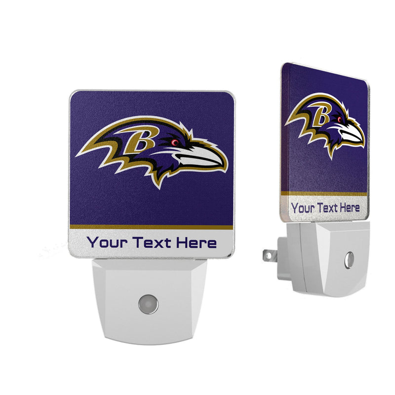 Baltimore Ravens Personalized Endzone Solid Night Light 2-Pack