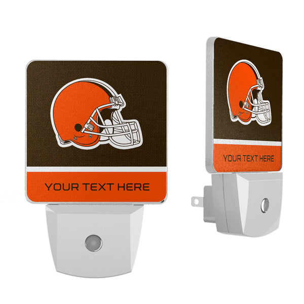 Cleveland Browns Personalized Endzone Solid Night Light 2-Pack