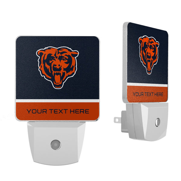 Chicago Bears Personalized Endzone Solid Night Light 2-Pack