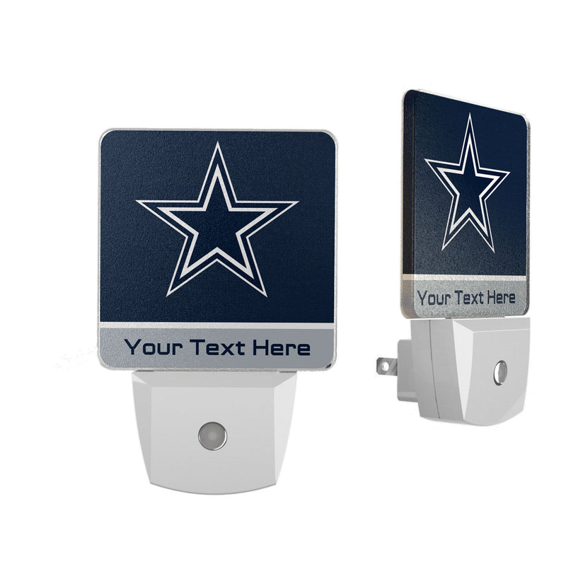 Dallas Cowboys Personalized Endzone Solid Night Light 2-Pack