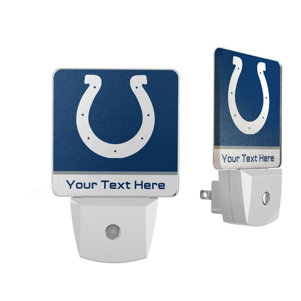 Indianapolis Colts Personalized Endzone Solid Night Light 2-Pack