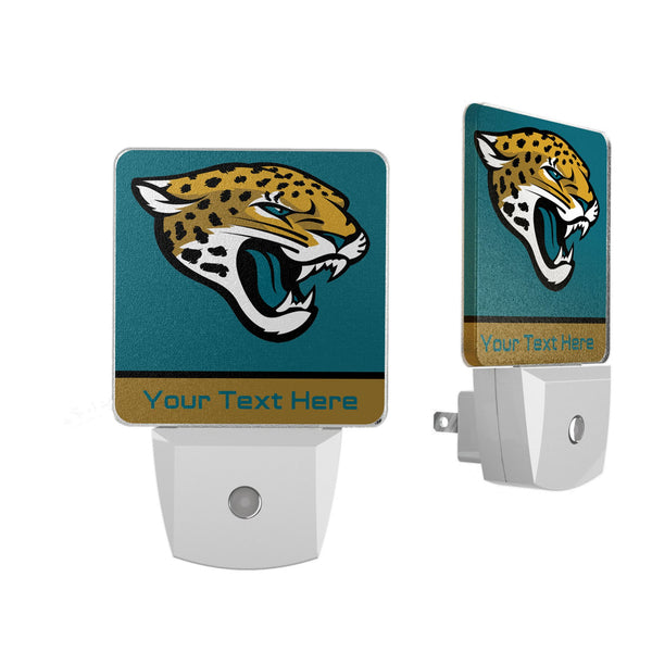 Jacksonville Jaguars Personalized Endzone Solid Night Light 2-Pack