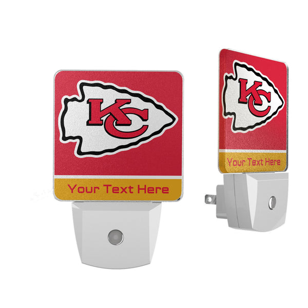 Kansas City Chiefs Personalized Endzone Solid Night Light 2-Pack