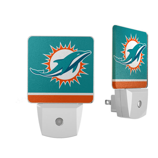 Miami Dolphins Stripe Night Light 2-Pack