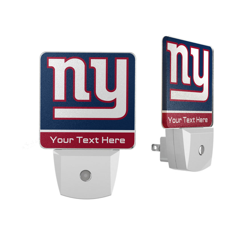 New York Giants Personalized Endzone Solid Night Light 2-Pack