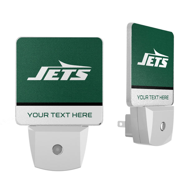 New York Jets Personalized Endzone Solid Night Light 2-Pack