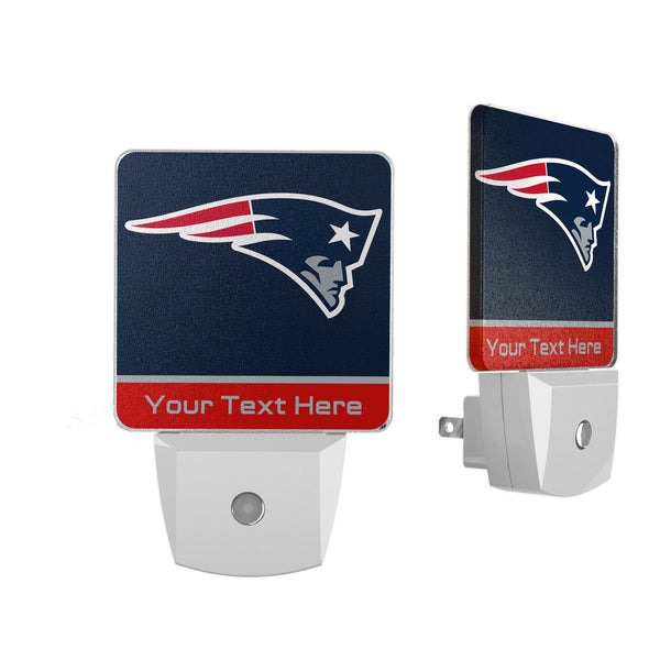New England Patriots Personalized Endzone Solid Night Light 2-Pack