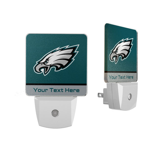 Philadelphia Eagles Personalized Endzone Solid Night Light 2-Pack