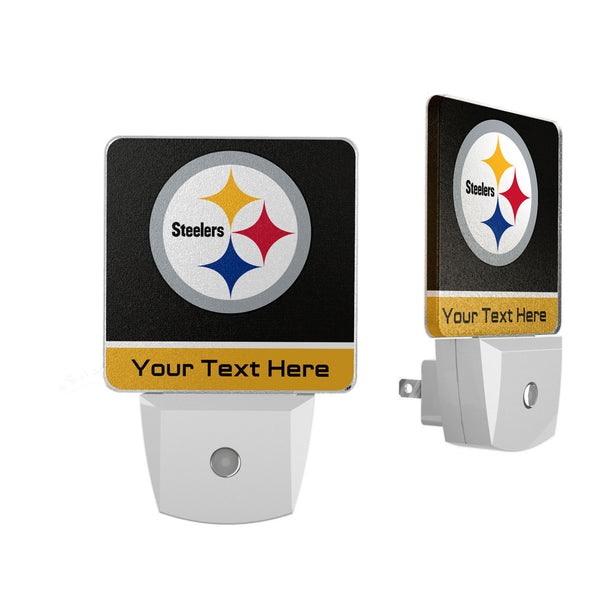 Pittsburgh Steelers Personalized Endzone Solid Night Light 2-Pack