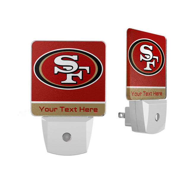 San Francisco 49ers Personalized Endzone Solid Night Light 2-Pack
