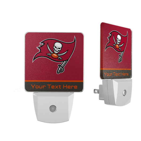 Tampa Bay Buccaneers Personalized Endzone Solid Night Light 2-Pack