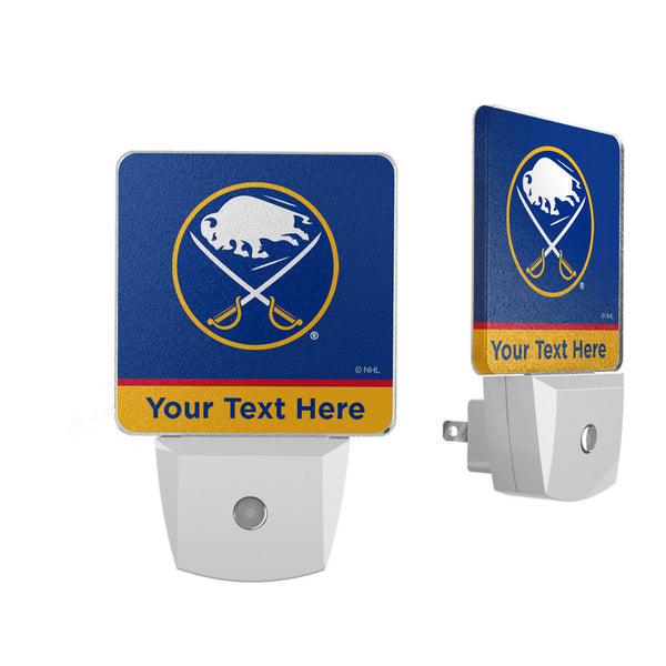 Buffalo Sabres Personalized Endzone Solid Night Light 2-Pack