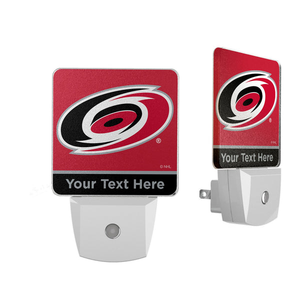 Carolina Hurricanes Personalized Endzone Solid Night Light 2-Pack