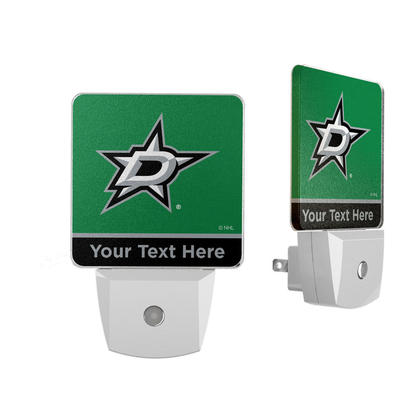 Dallas Stars Personalized Endzone Solid Night Light 2-Pack