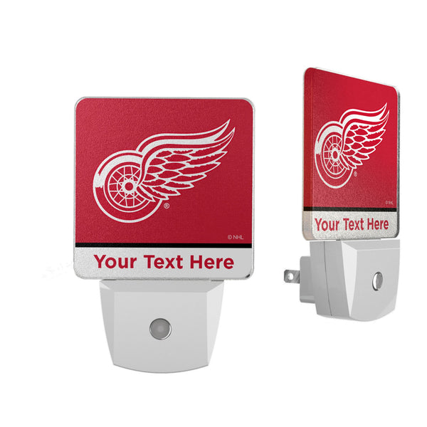 Detroit Red Wings Personalized Endzone Solid Night Light 2-Pack