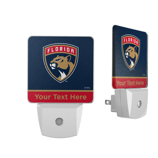 Florida Panthers Personalized Endzone Solid Night Light 2-Pack