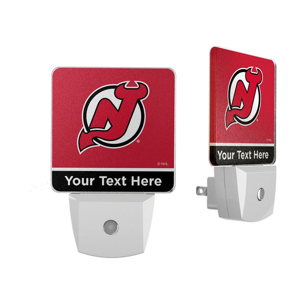 New Jersey Devils Personalized Endzone Solid Night Light 2-Pack